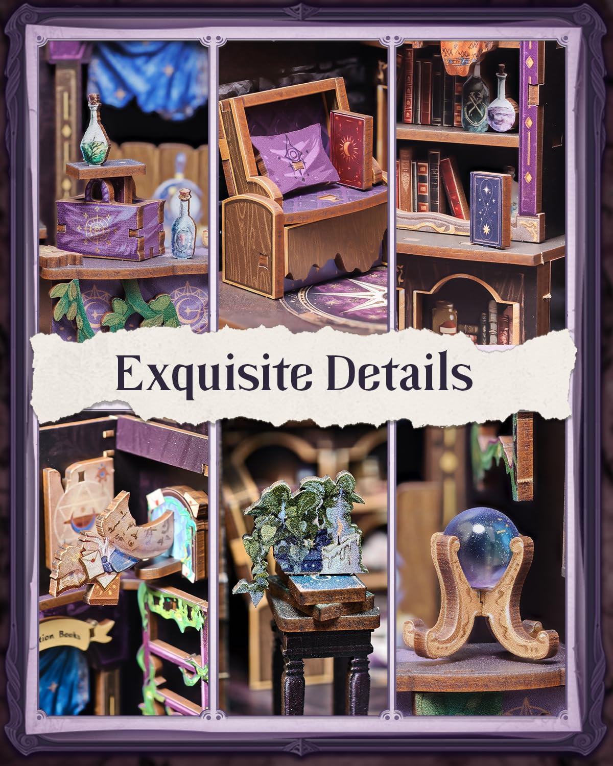 Cutefun Book Nook Kit LED light bulb and wiring included
