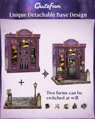Cutefun Book Nook Kit tarot cards and decor detail