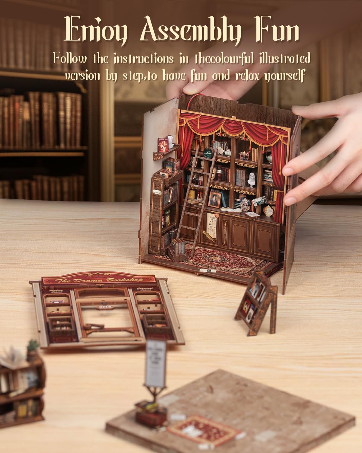 Cutefun book nook stickers showcase finishing touches for a polished look.