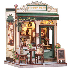 Cutefun Sunny Cafe book nook scene on a shelf adds warm decor