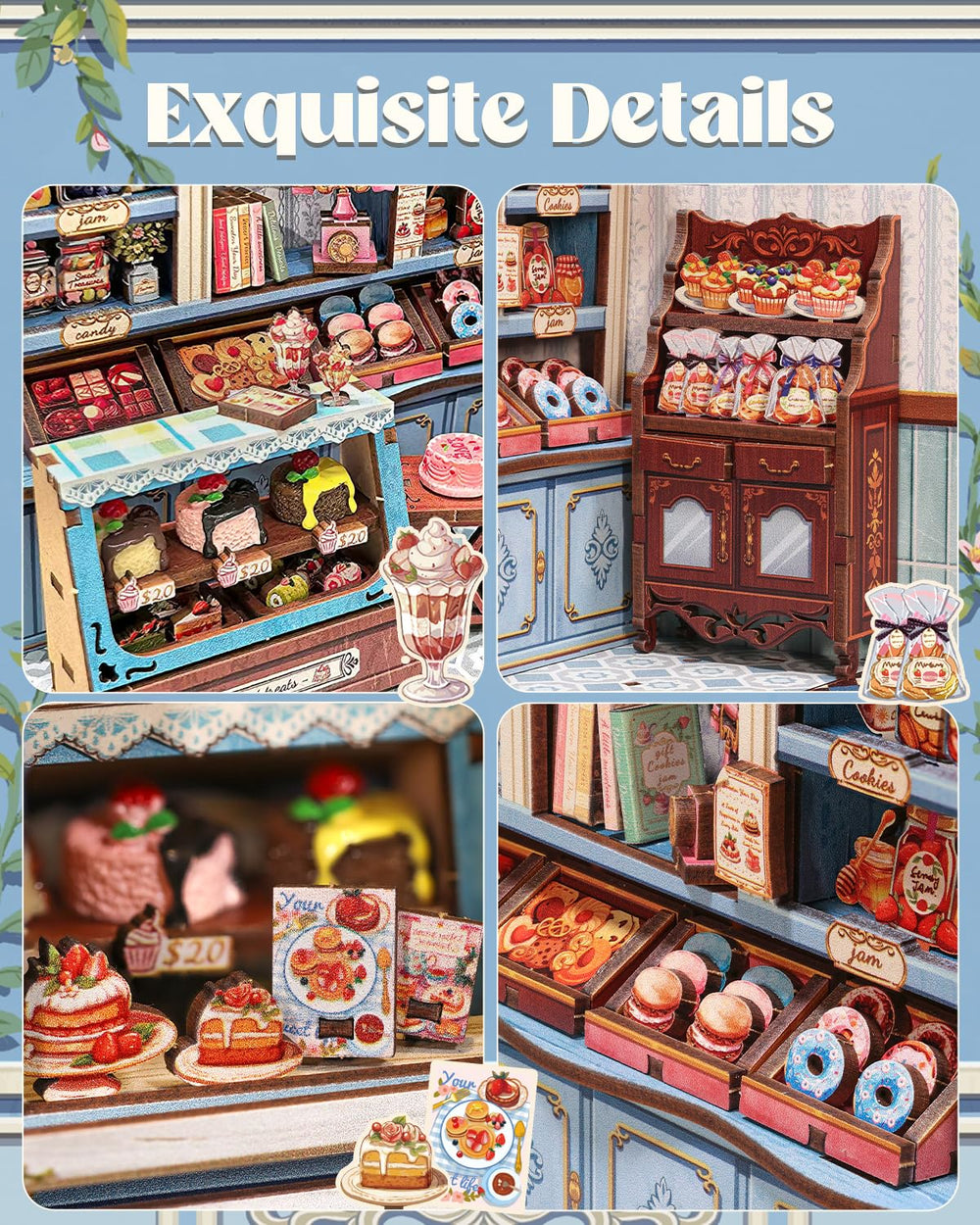 Cutefun Sweet Marie dust-proof sheet protects the mini workshop during display.