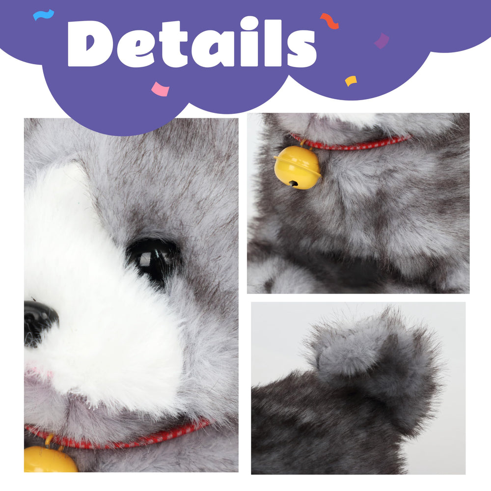Cuteoy cat plush belly battery compartment shows simple setup.