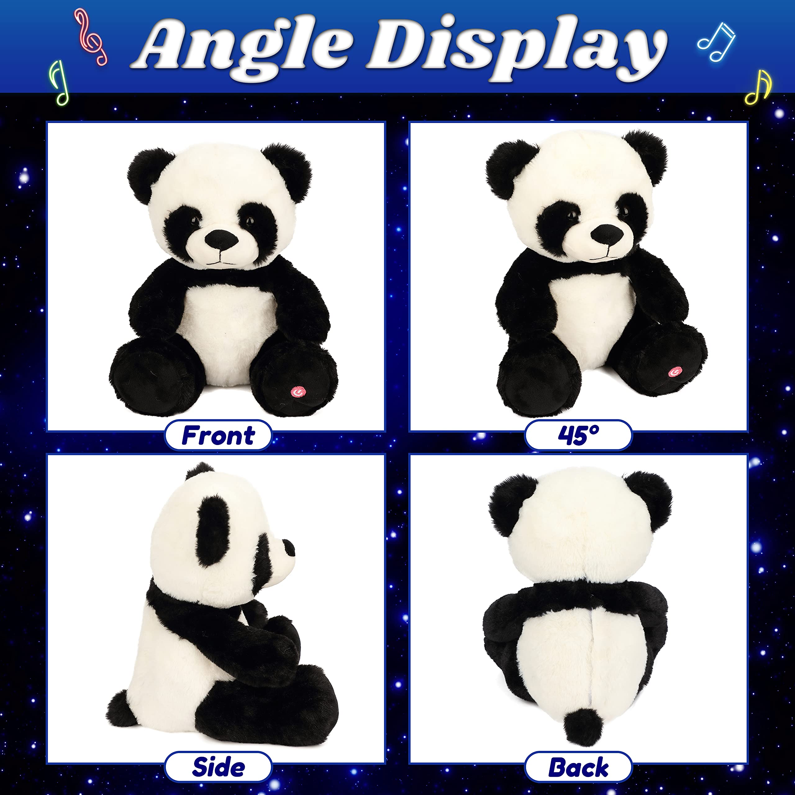 Cuteoy panda LED glow lights up a dark room for comfort