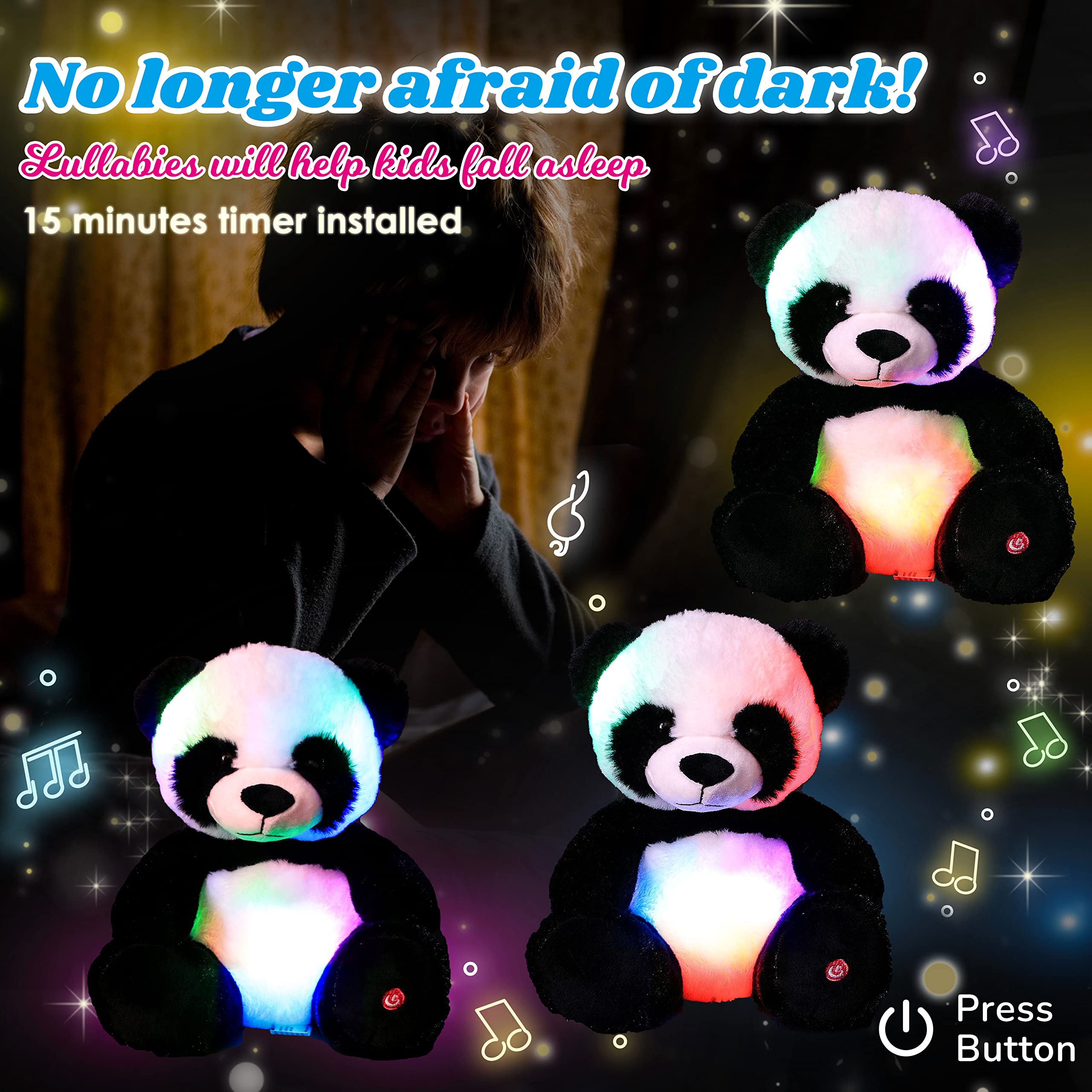 Cuteoy velvet-filling panda plush offers a soft, durable cuddle
