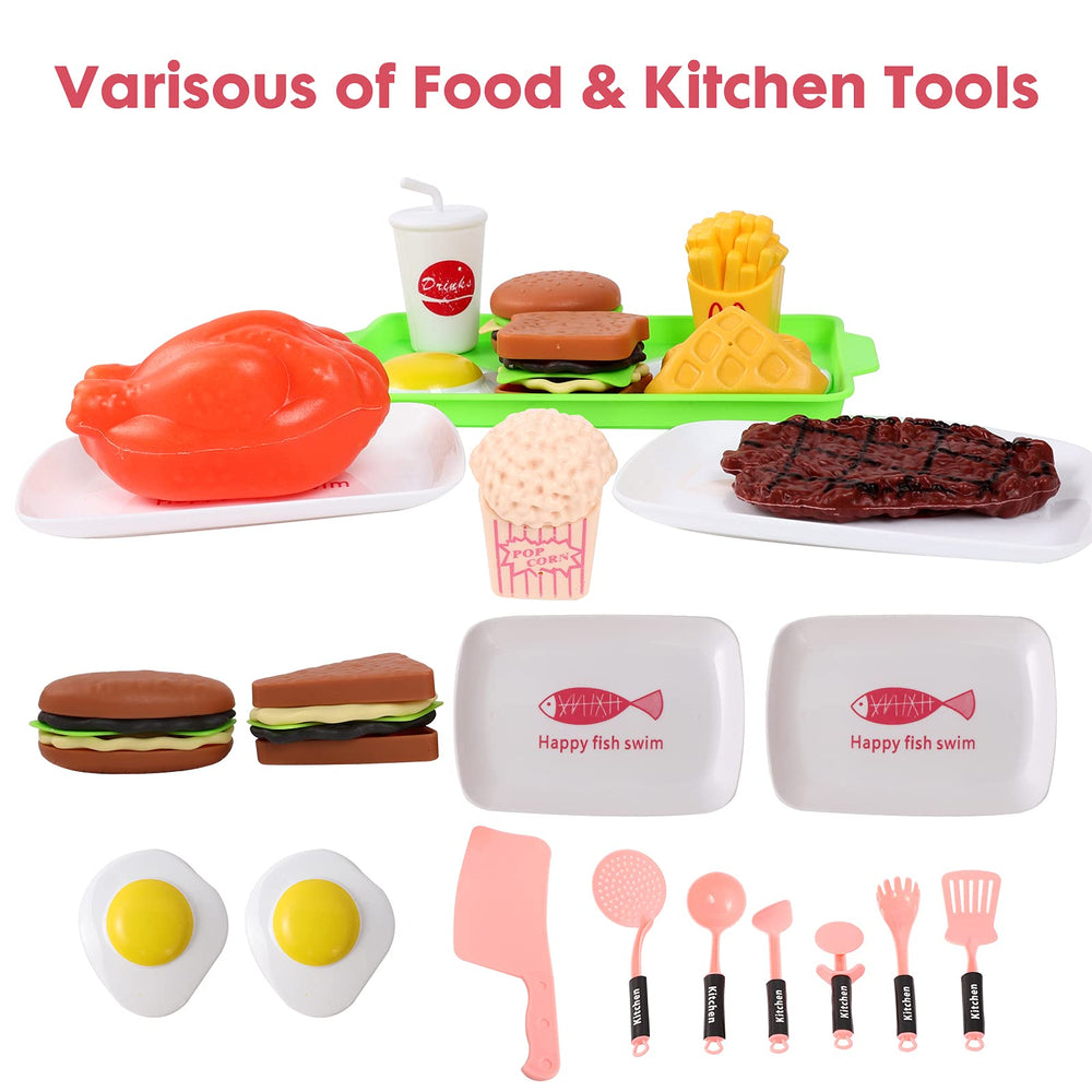 Cuterabit play-dishes and tray for organized pretend meals.