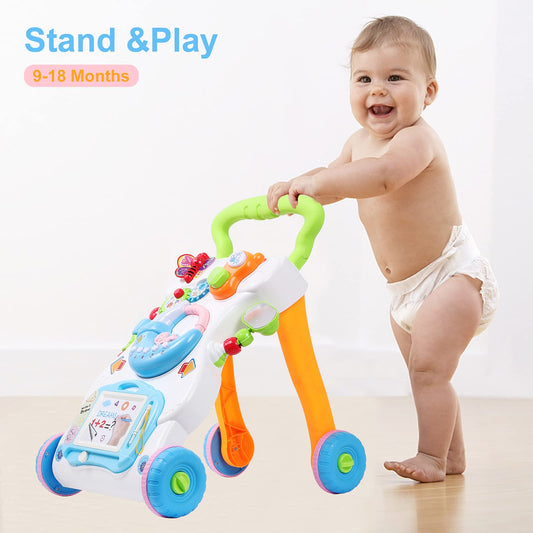 Cuterabit walker piano lights and music engage early walkers during playtime.