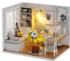CUTEROOM DIY doll room kit assembly on a compact table for a rewarding project