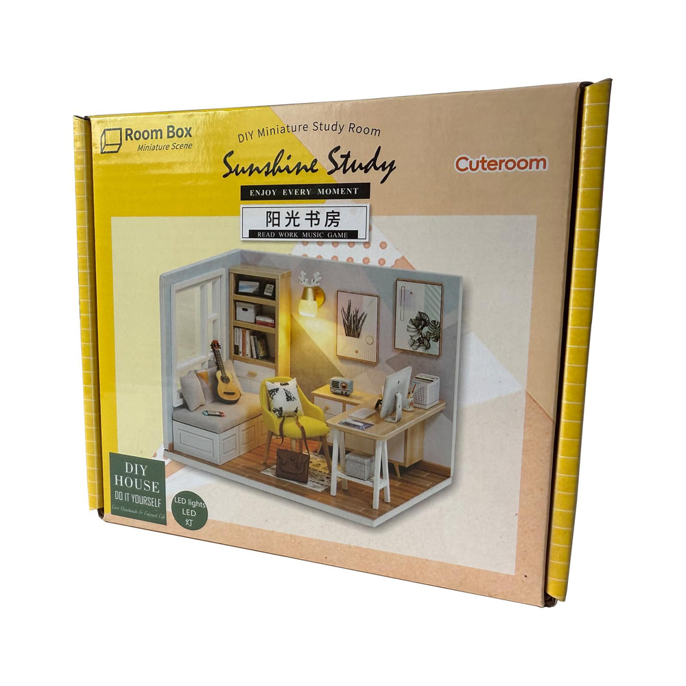 CUTEROOM compact dollhouse looks charming on tables, shelves, or window sills