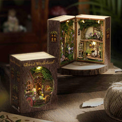CUTEROOM Forest Wonderland completed dollhouse stands as a charming display in any space.