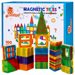 CuteTiger magnetic tiles 100-piece set enables creative, stable building sessions.