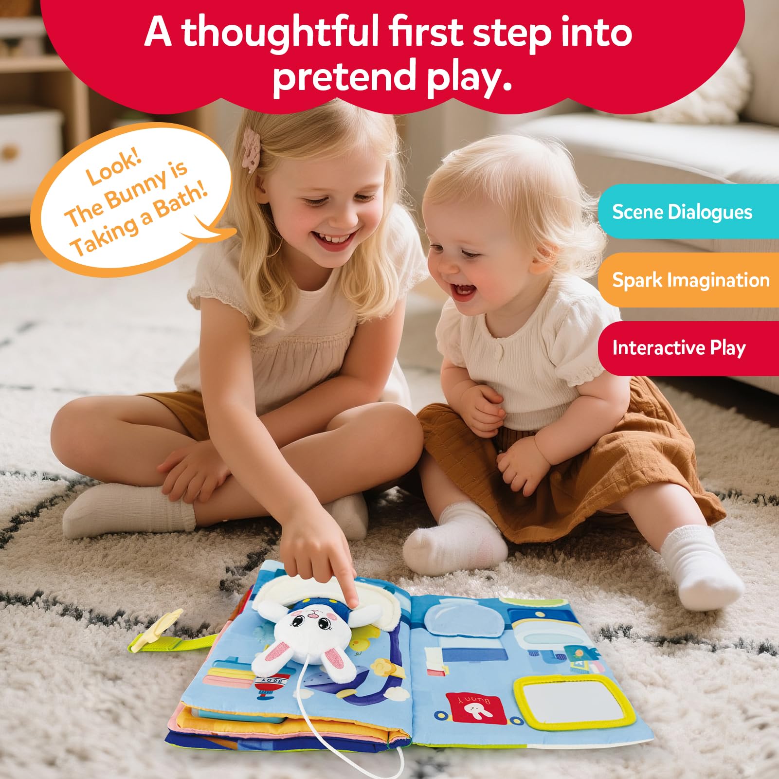 CuteZone buttoning practice helps hand-eye coordination and independence in early learning moments.