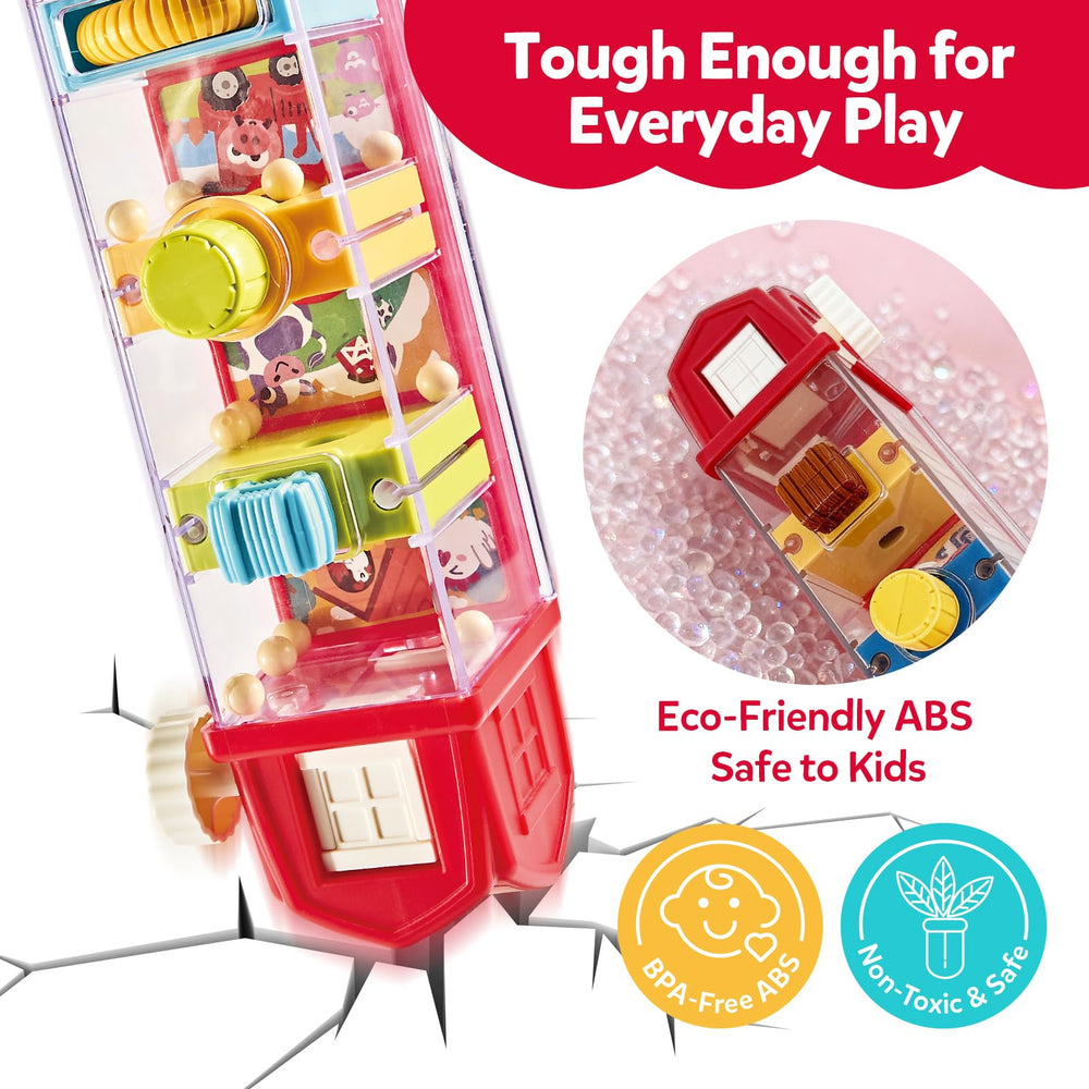 CuteZone lift gate action with coop visit fosters imaginative farm role play.