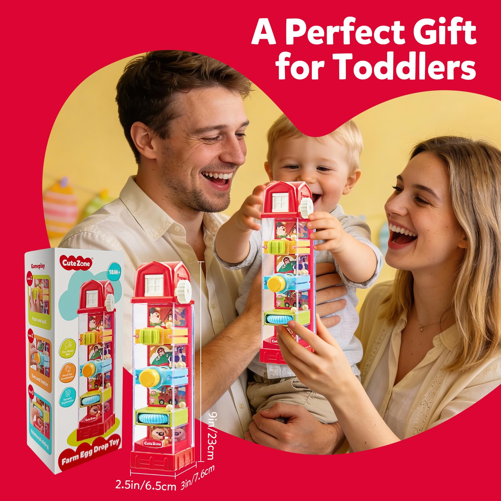 CuteZone farm packaging highlights gift-ready design for birthdays and holidays.