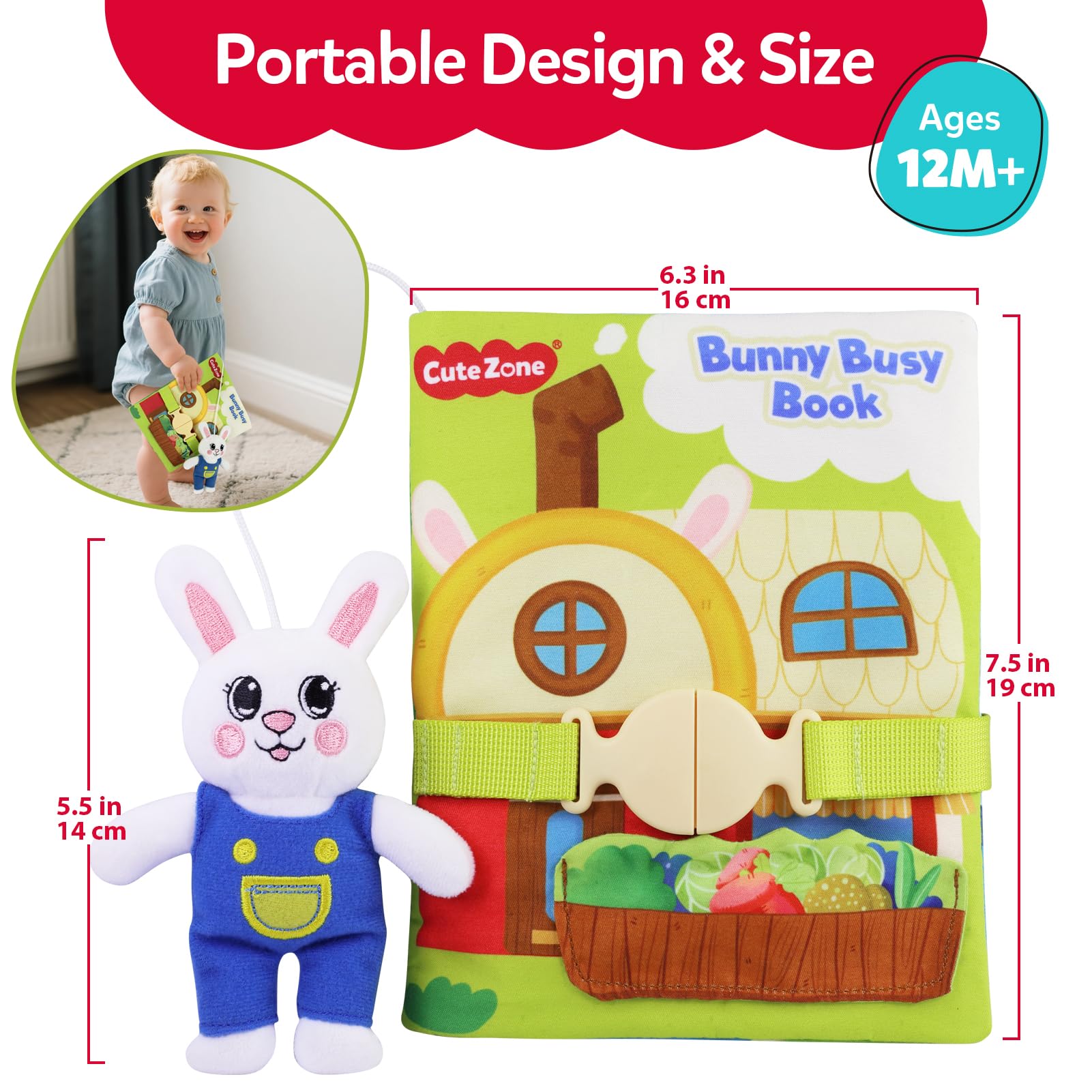 CuteZone soft fabrics keep play safe and durable for enthusiastic little hands.