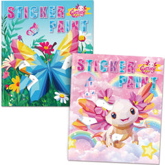 CutteeyFyry Paint by Number Sticker Book cover shows bright designs for screen-free creativity.