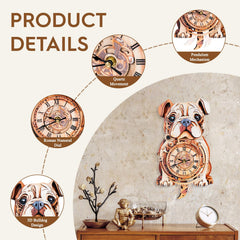Cutywood Bulldog clock parts laser-cut for smooth assembly and precise alignment.