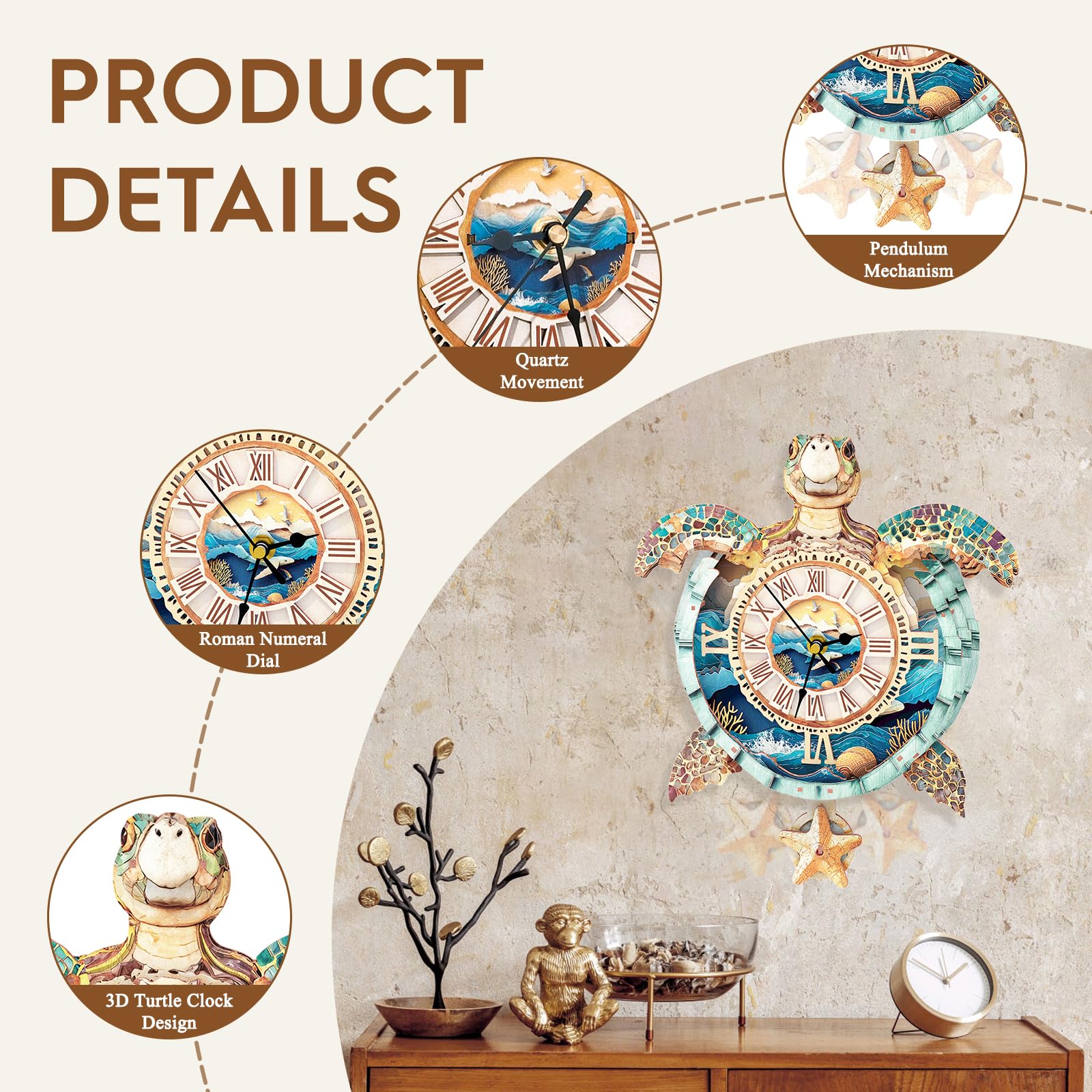 Cutywood roman-numeral-dial highlights classic clock style