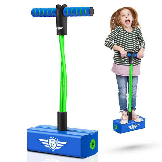 CUUGO LET'S GO! CG foam pogo jumper base delivers stable outdoor bouncing fun.