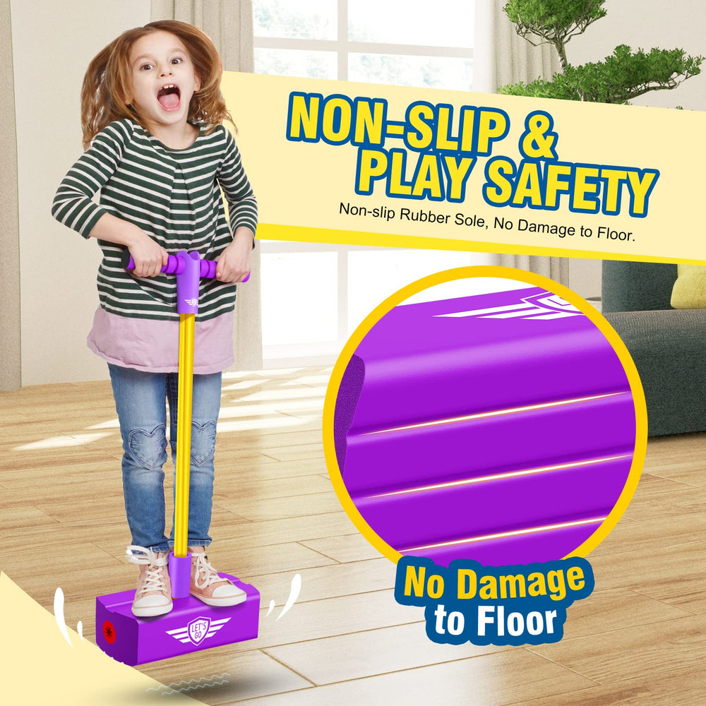 CUUGO LET'S GO! CG pogo jumper outdoor play on yard or patio