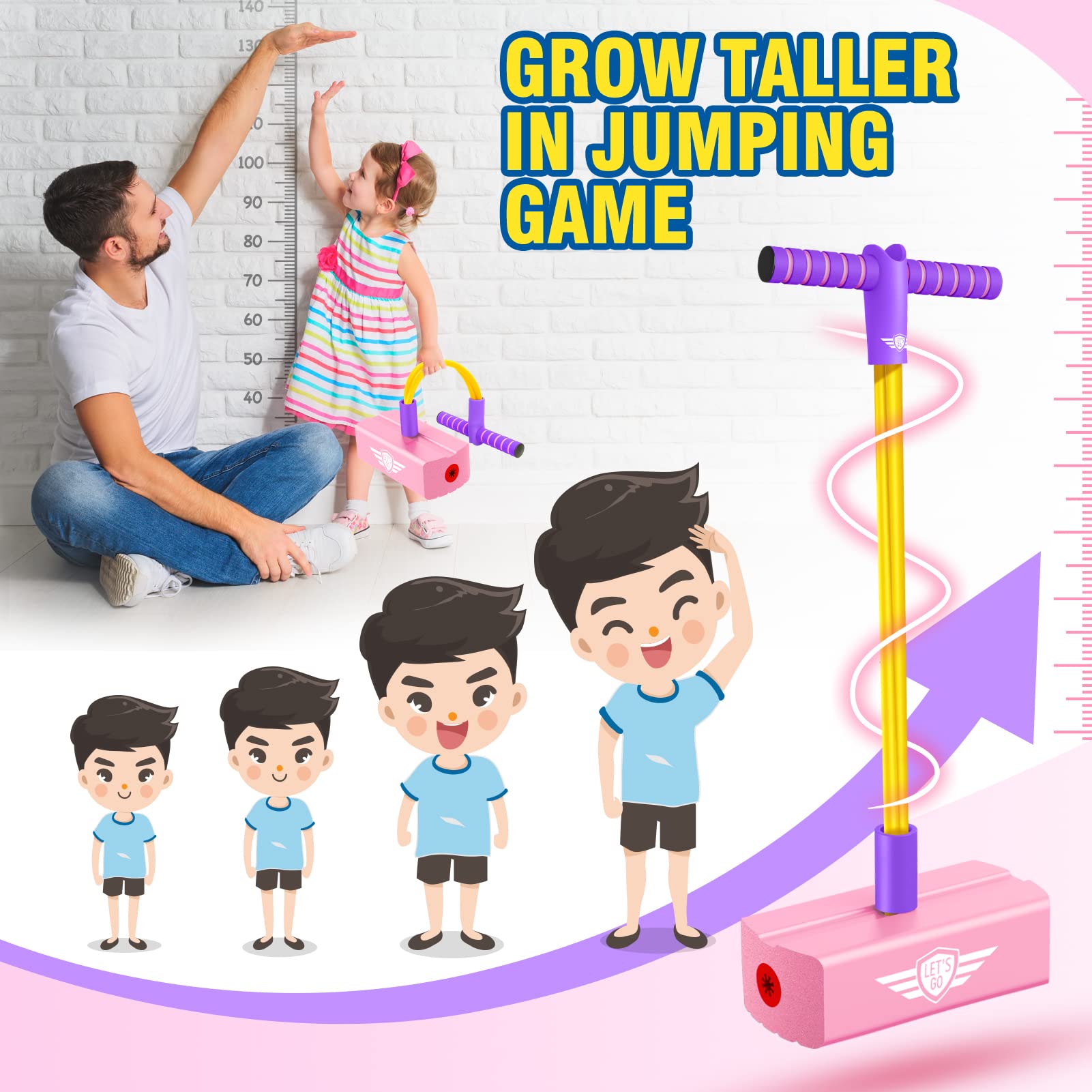 CUUGO LET'S GO CG pink pogo jumper child outdoors boosts coordination and endurance
