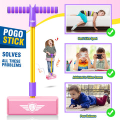 CUUGO LET'S GO CG pink pogo jumper squeaker close-up shows fun sound