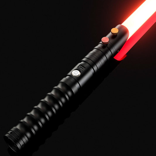 CVCBSER upgrade app dueling lightsaber hilt shows premium metal design for durable duels.