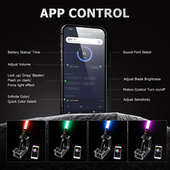 CVCBSER upgrade app lightsaber replaceable components simplify maintenance and upgrades.