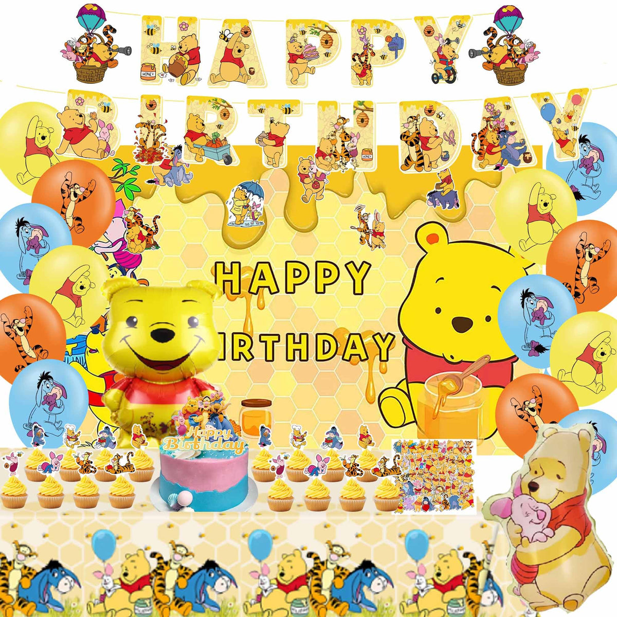 CVCXFParty honey theme banner for festive birthday decor and color pop
