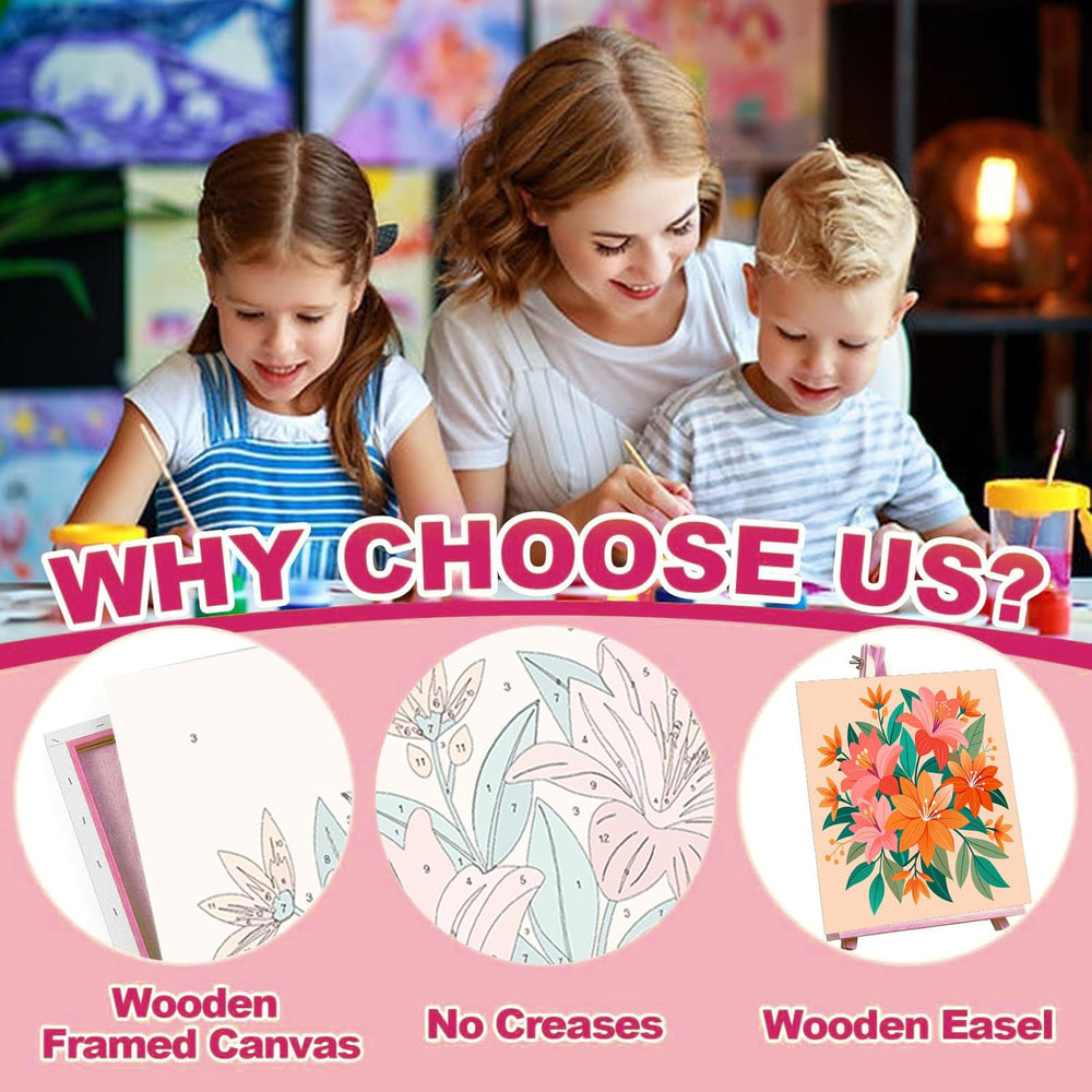 cviokrdu acrylic paint set with vibrant colors for bright flower art.