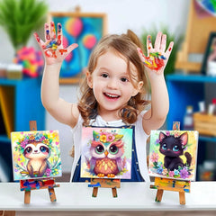 Cviokrdu wooden easel included with paint by numbers kit for comfortable painting