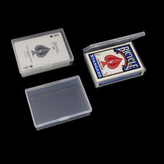 Cwdew clear storage case snaps shut, securing cards during transport.