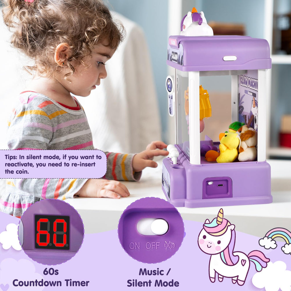 CWLAKON arcade claw machine lights and sounds for kid-friendly fun