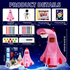CWYQ kids creative play with projector supports bonding and guided drawing