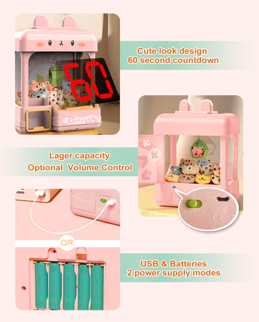cxjoigxi arcade crane game side view highlights easy operation for kids and adults