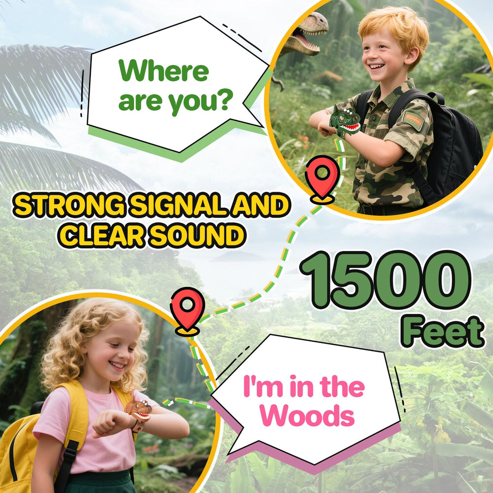 cxjoigxi dinosaur walkie-talkie dino eyes light up red for signaling during play