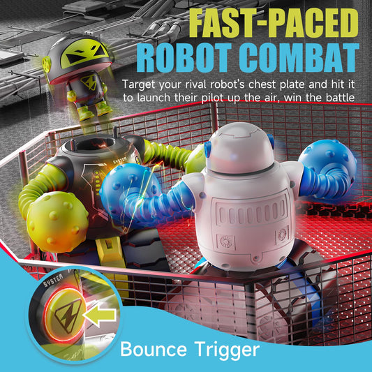 cxjoigxi remote control fighting robots side view shows compact design for kids