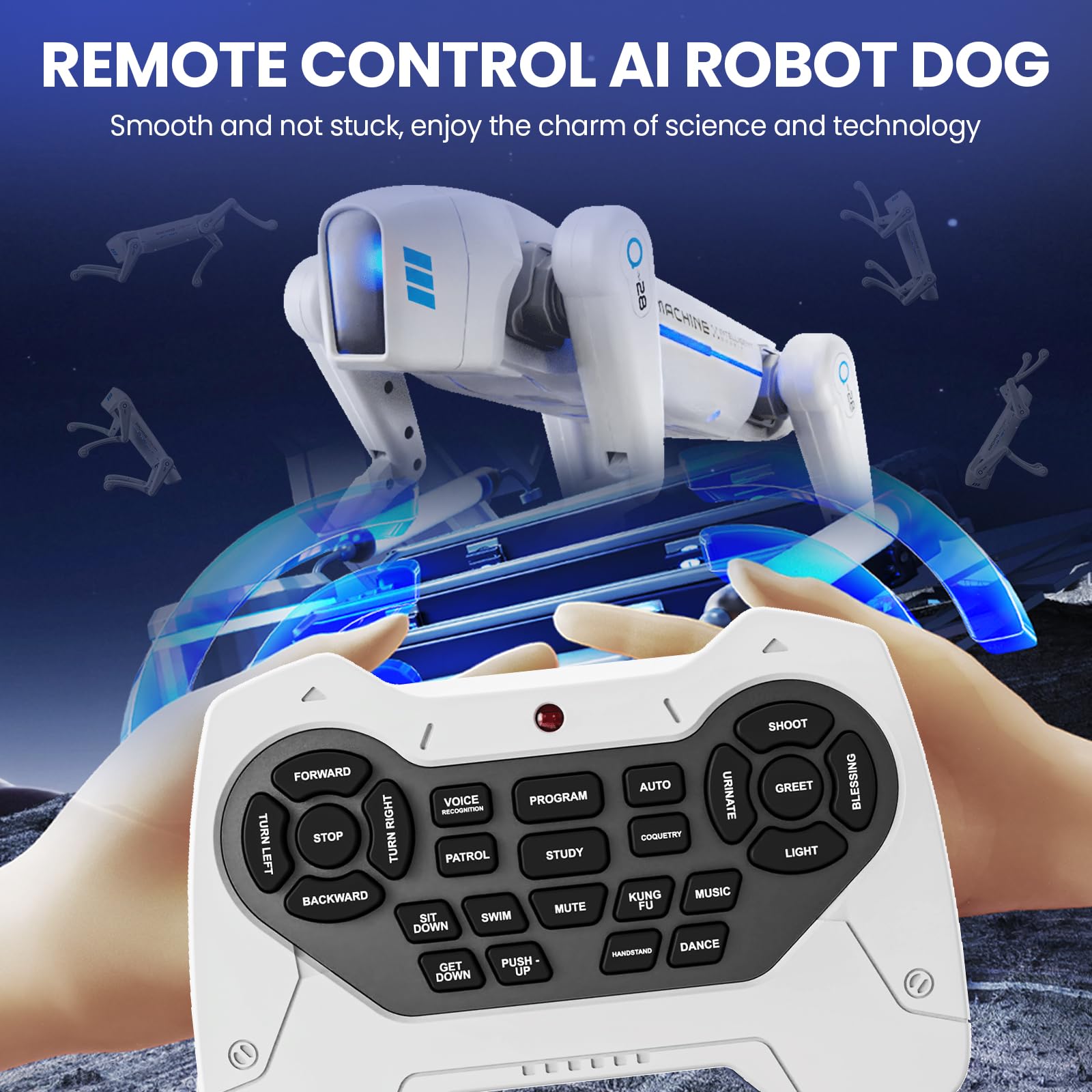 cxjoigxi smart robot dog light and music effects enhance engagement