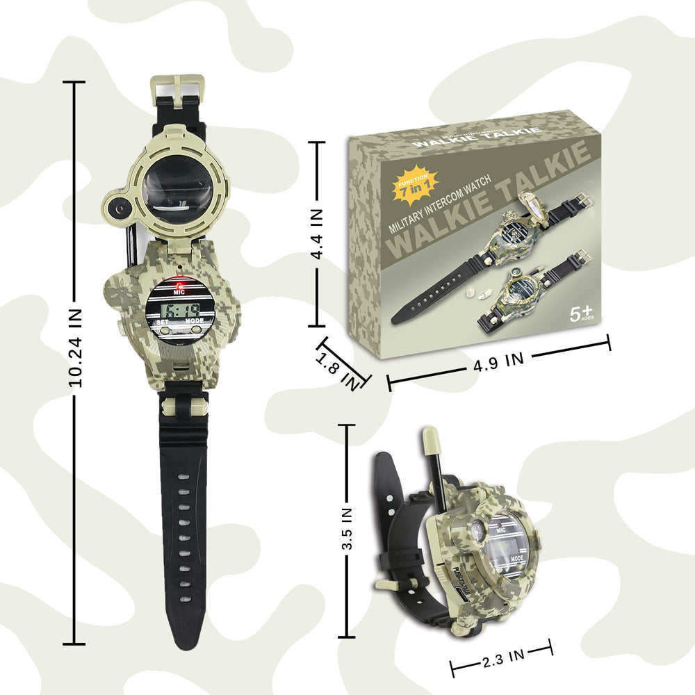 cxjoigxi walkie talkie watch compass decorative for outdoor style
