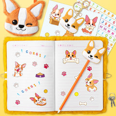 CY2SIDE corgi dog keychain adds whimsy to notebooks and bags.