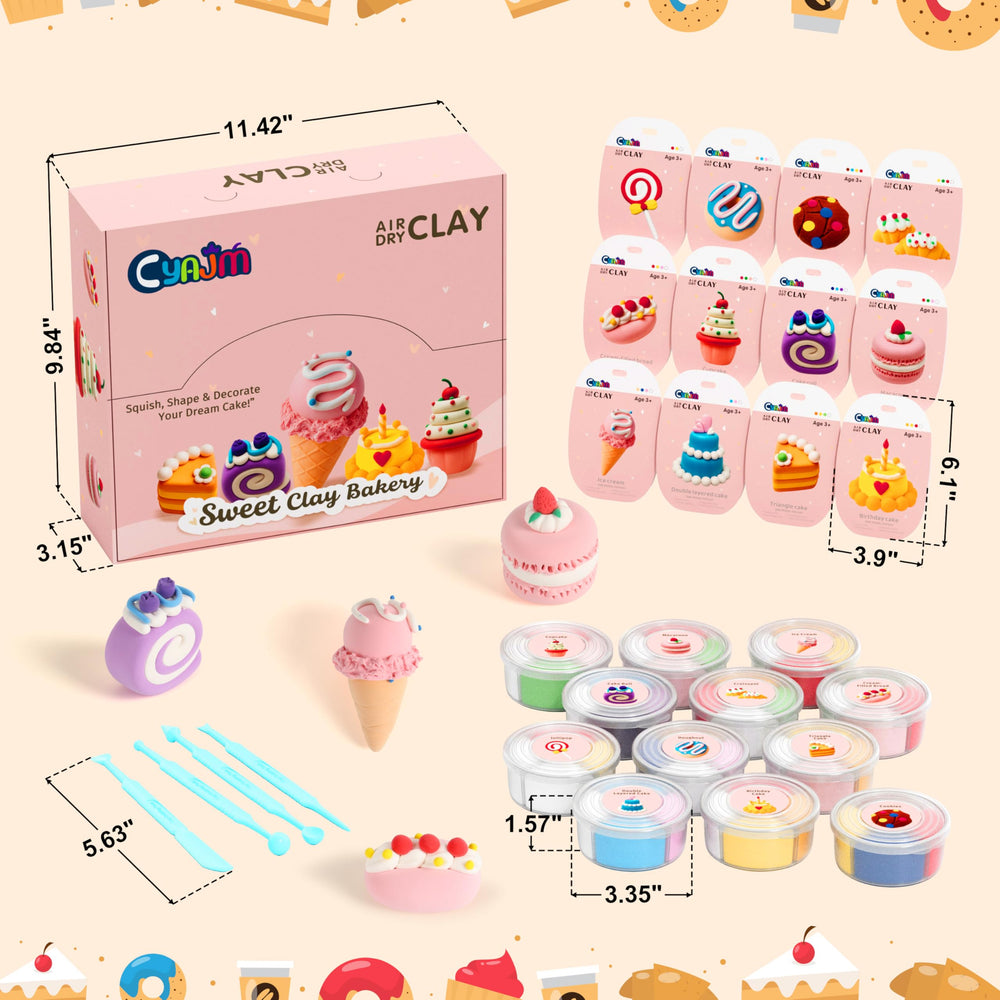 CyAJM 12-box color packaging highlighting organized compartments for mess-free art sessions.