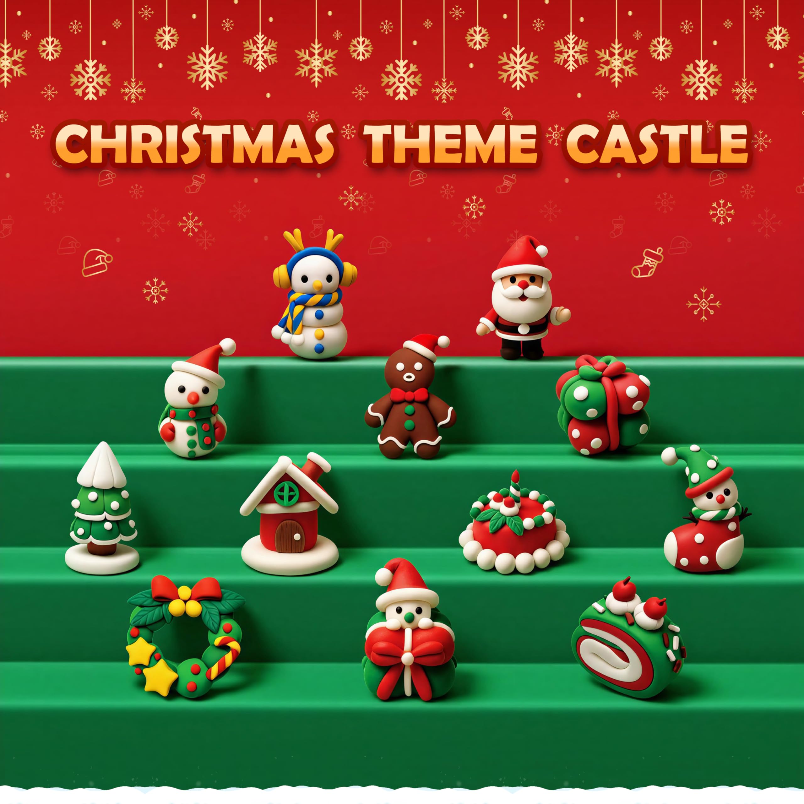 CyAJM family crafting session featuring Christmas clay models