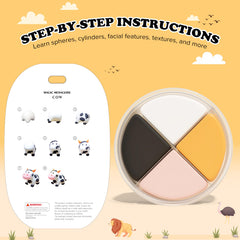 CyAJM illustrated guide cards inspire step-by-step animal sculpting.