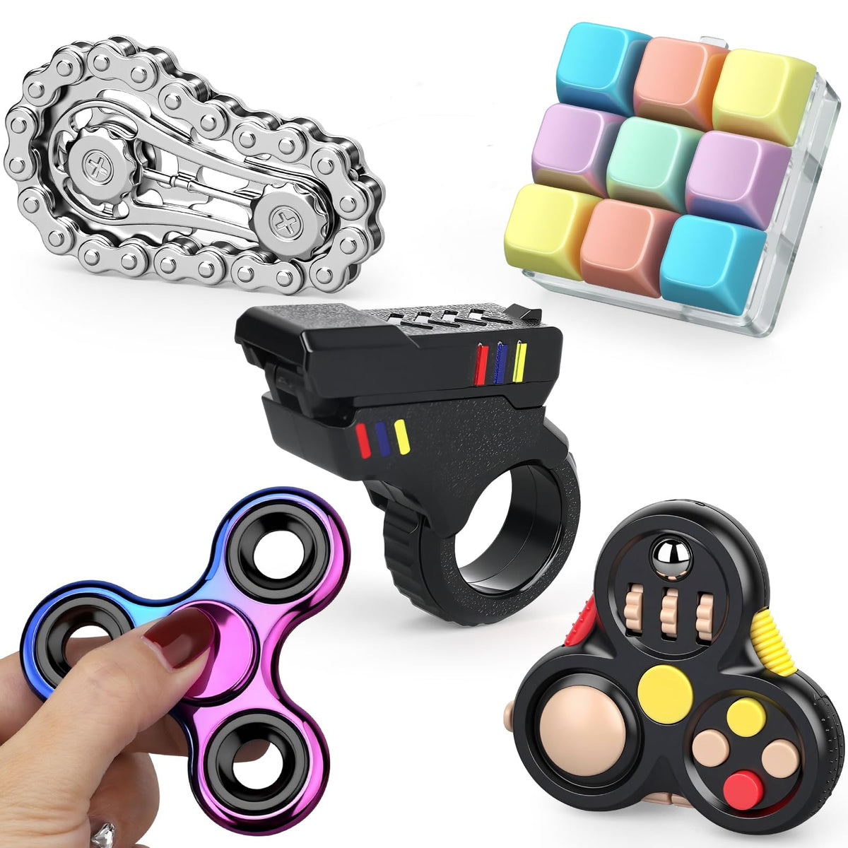 Cybemaga fidget spinner offers smooth spins for focus and calm at work.