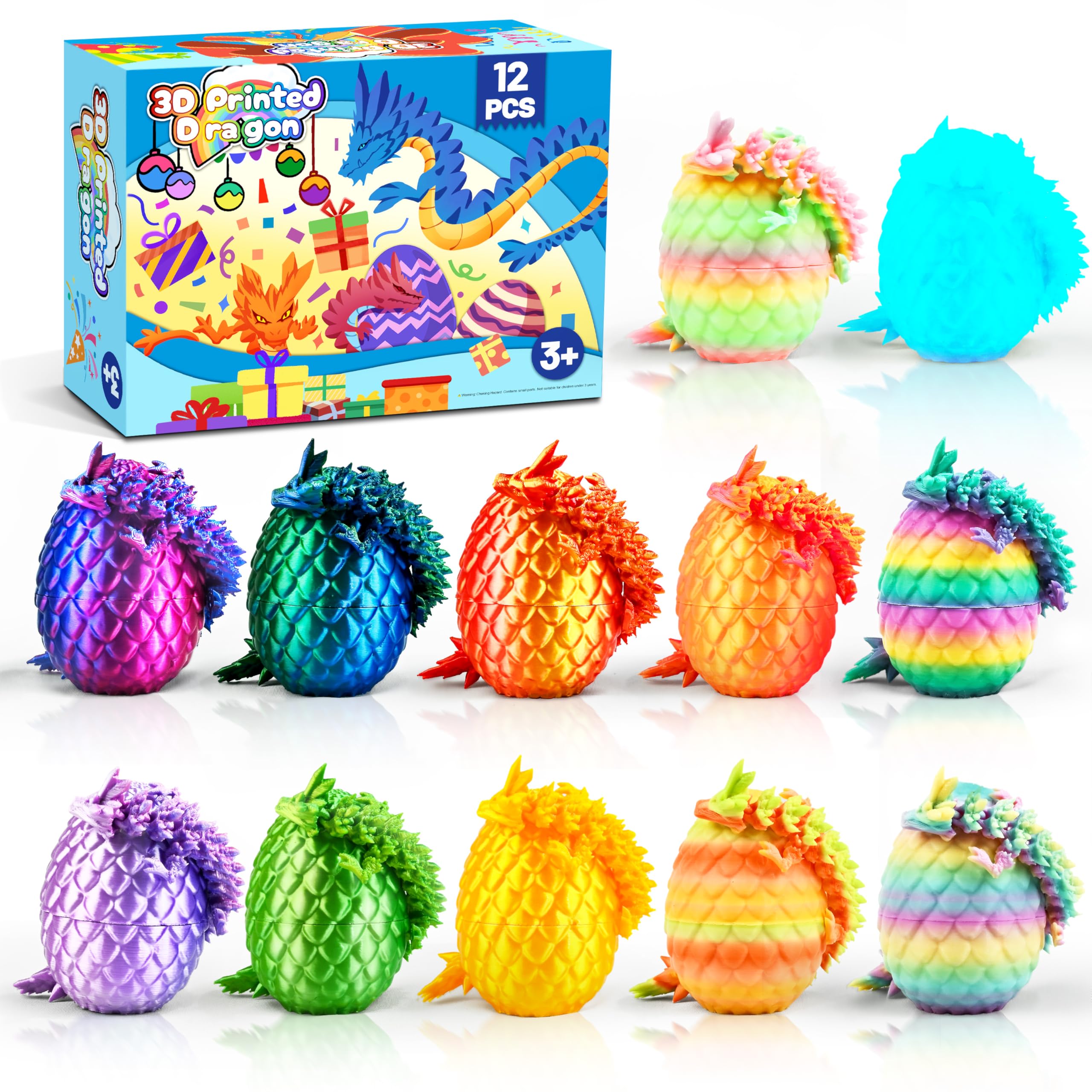 Cybermaker dragon egg with vivid colors for desk decor and imaginative play.