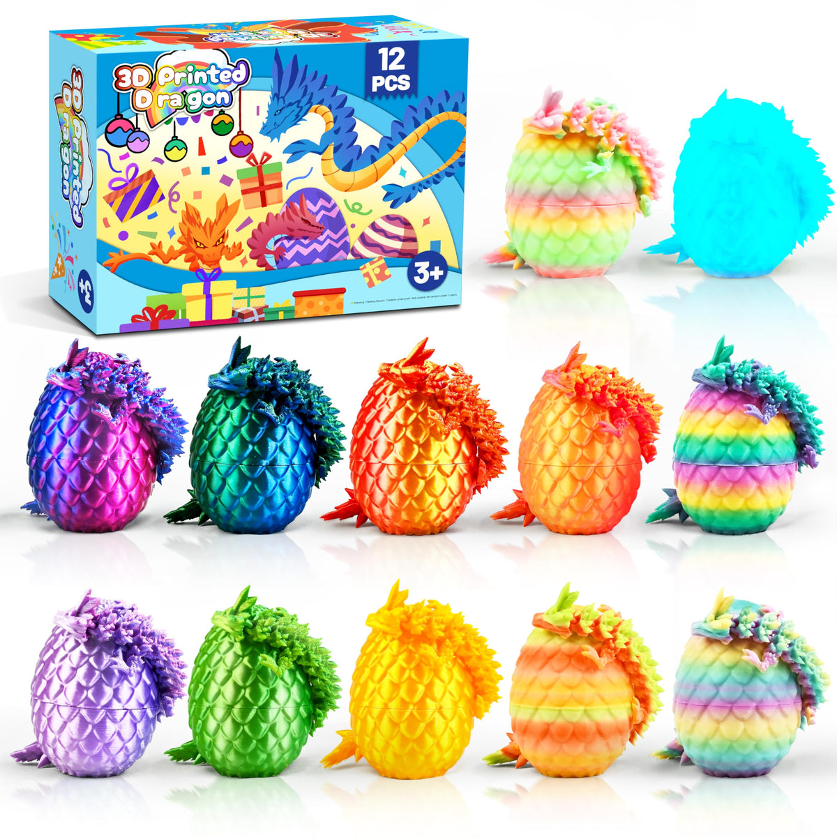 Cybermaker dragon egg with vivid colors for desk decor and imaginative play.