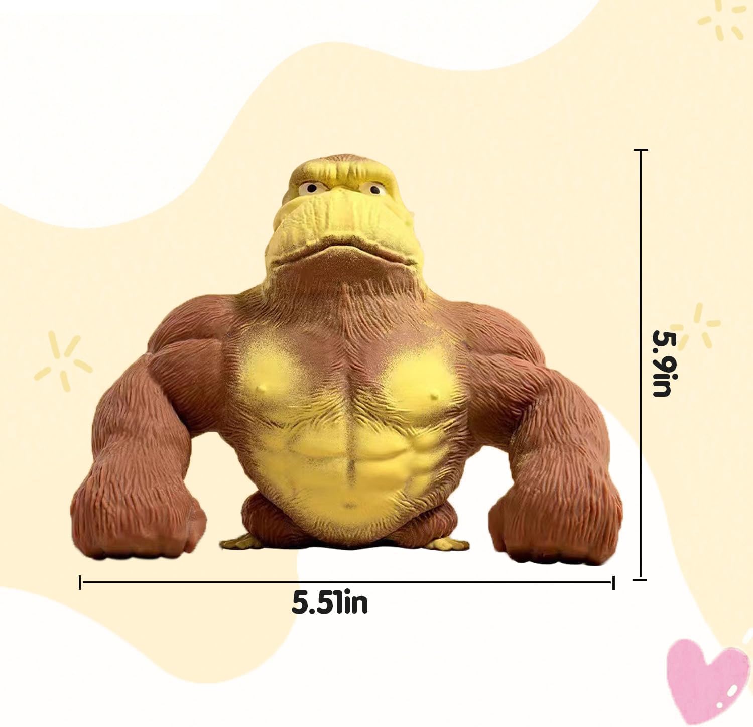 CYICTOY Brown gorilla stress-relief in desk setup for daily focus