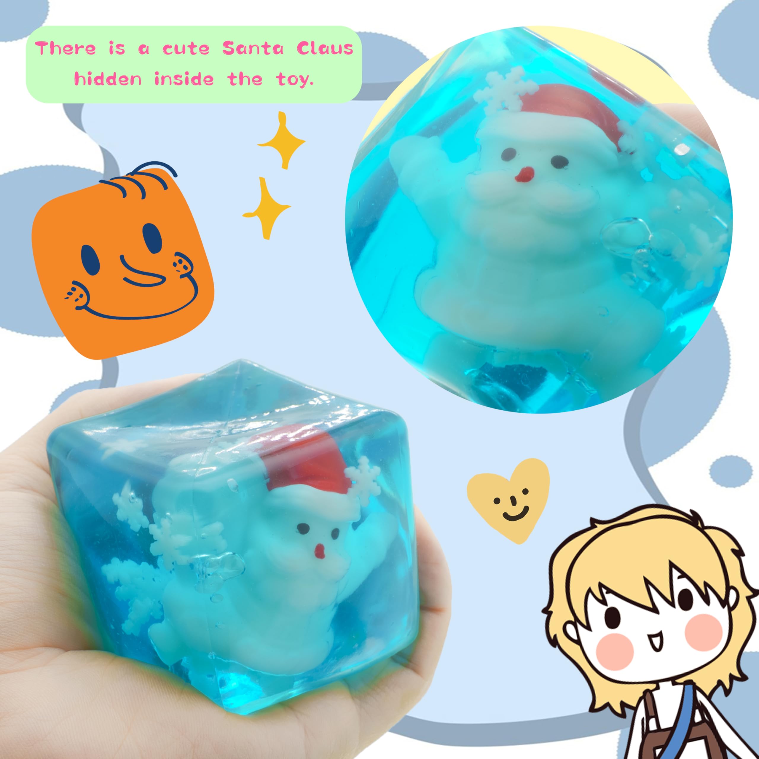 CYICTOY Santa cube provides playful sparkle and tactile relief during seasonal moments.
