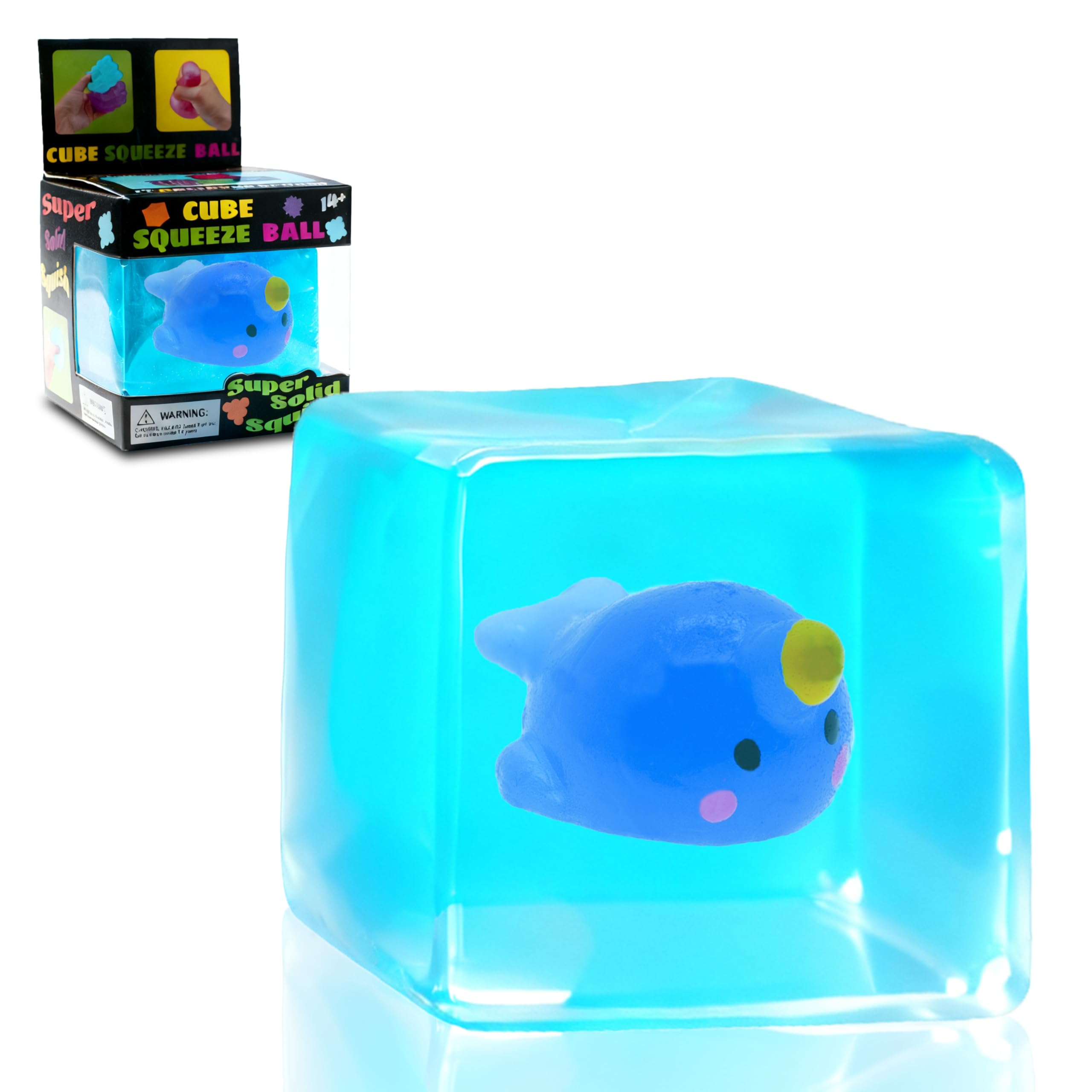 CYICTOY cube fidget with maltose filling and glow unicorn whale inside for tactile relief