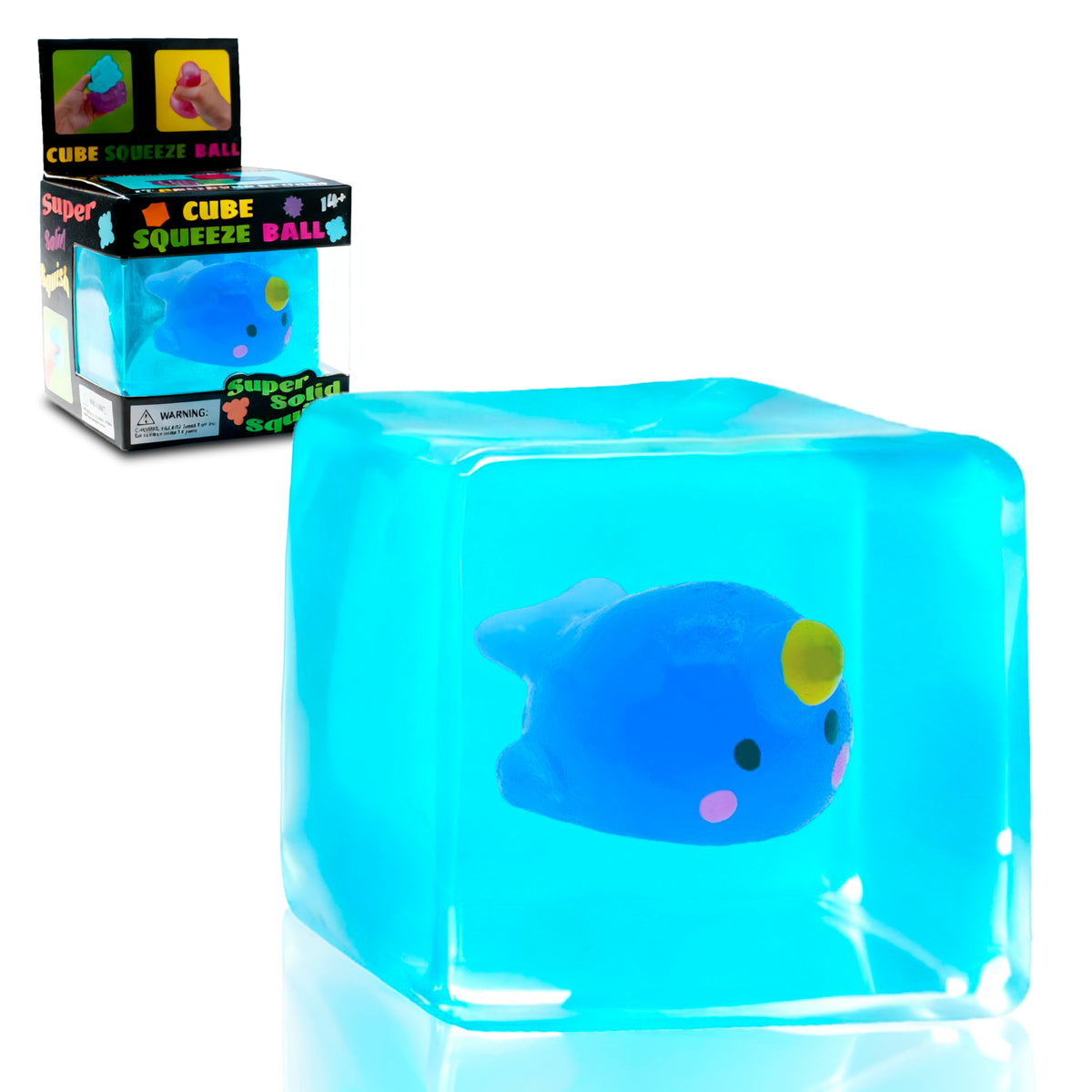 CYICTOY cube fidget with maltose filling and glow unicorn whale inside for tactile relief