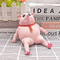 CYICTOY stretchable pink pig stress toy for home or office relaxation.